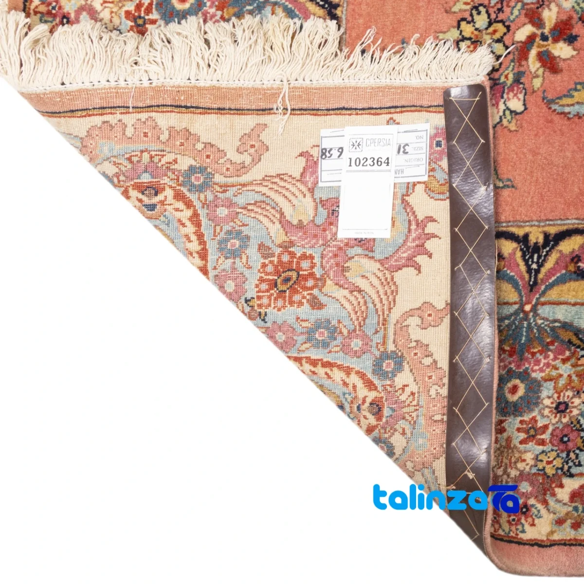 Si Persia Handwoven Carpet Floral Design - Top view showing pattern and color tone
