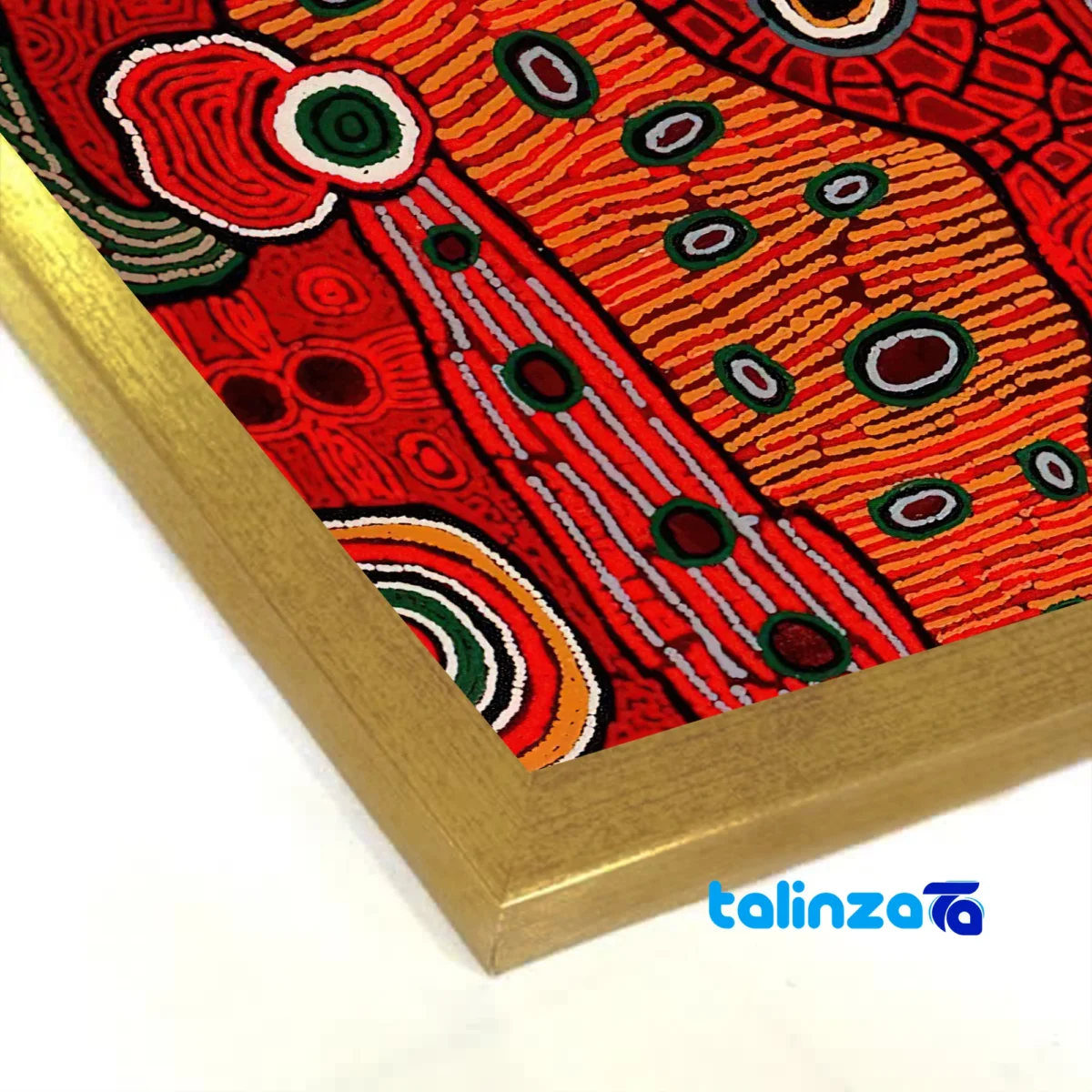 Modern Decorative Wall Art Set T-3428 Gold Frame Simple design and key details (Front view)
