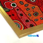Modern Decorative Wall Art Set T-3428 Gold Frame Simple design and key details (Front view)