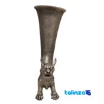 Persian Cat Rhyton Statue Traditional Design Animal - Front view showing and key details