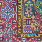 Handwoven Rug Unique Design Luxurious Blend 155 x - Full spread showing overall layout
