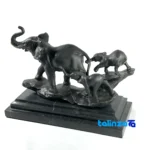 Front view of K200 Elephant Statue Bronze Unique Design and key details
