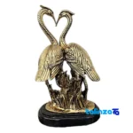 Front view of Brass Crane Sculpture Love Model design and key details