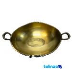 Front view of River Brass Bowl Elegant Design saffron grade and packaging