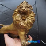 Front view of China Bronze Lion Statues Set - Unique Design and key details