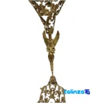 Front view of Brass Angel Vase Decorative Model H-1138 saffron grade and packaging