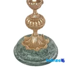 H-1346 Brass Candle Holder Set of Two design and key details (Front view)