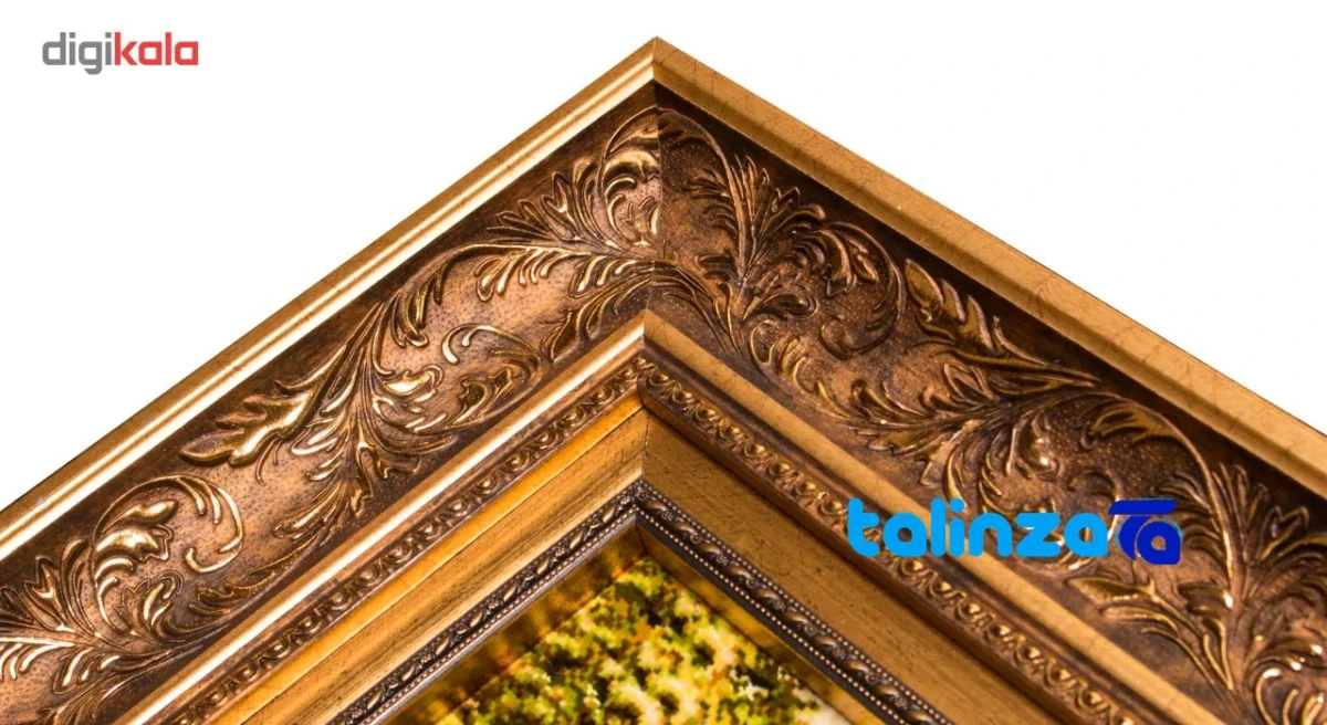 Detail view of Taj Mahal Handwoven Carpet Wall Art pile texture close-up