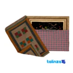 Detail view of Hasti Handwoven Tapestry Miniature Art pile texture close-up