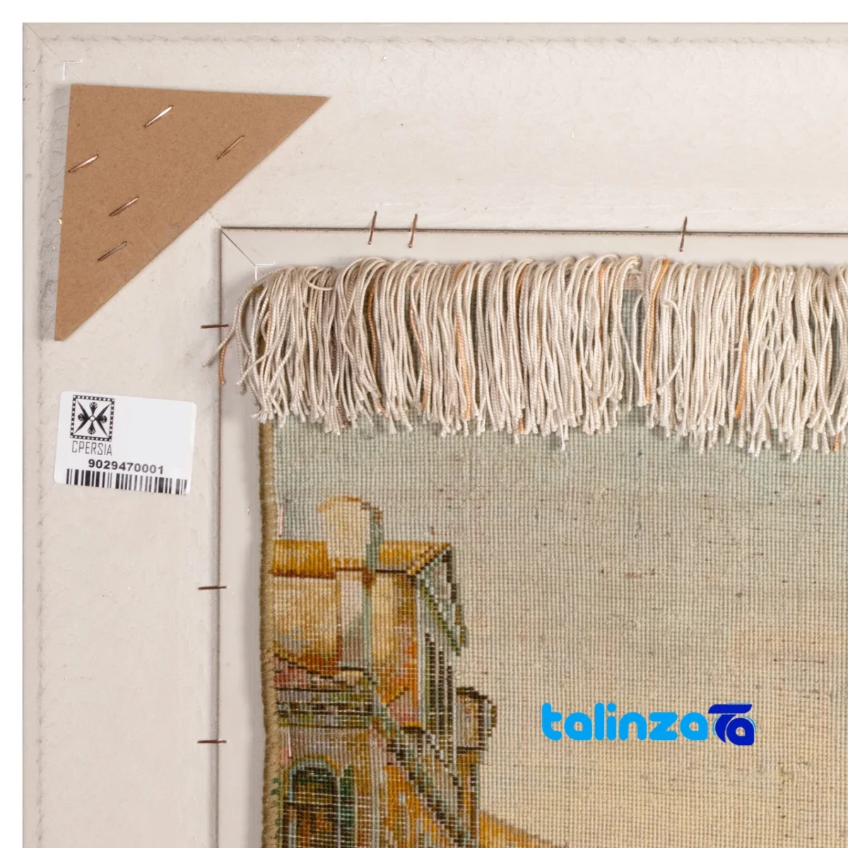 Detail view of Si Persia Handwoven Carpet Landscape Venice pile texture close-up