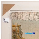 Detail view of Si Persia Handwoven Carpet Landscape Venice pile texture close-up