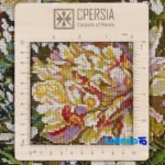 Detail view of C Persia Handwoven Carpet Wall Art Flower in Vase pile texture close-up
