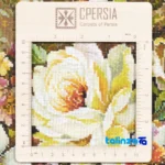 Detail view of Si Persia Handwoven Carpet Wall Art Floral Design pile texture close-up