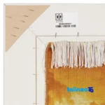 Packaging view of C Persia Handwoven Tapestry Landscape Cottage Design label and
