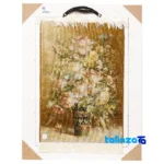 Detail view of Si Persia Handwoven Tapestry Floral Design pile texture close-up