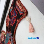 Packaging view of Carpinus Handwoven Tapestry Woman Design label and