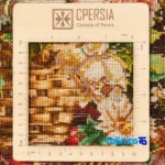 Detail view of Si Persia Handwoven Tapestry Floral Design pile texture close-up