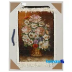 Packaging view of Si Persia Handwoven Tapestry Floral Design label and