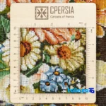Detail view of Si Persia Handwoven Tapestry Flower Design pile texture close-up