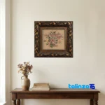 Back view of Narmine Kasa Handwoven Carpet Floral Design rear fit and finish