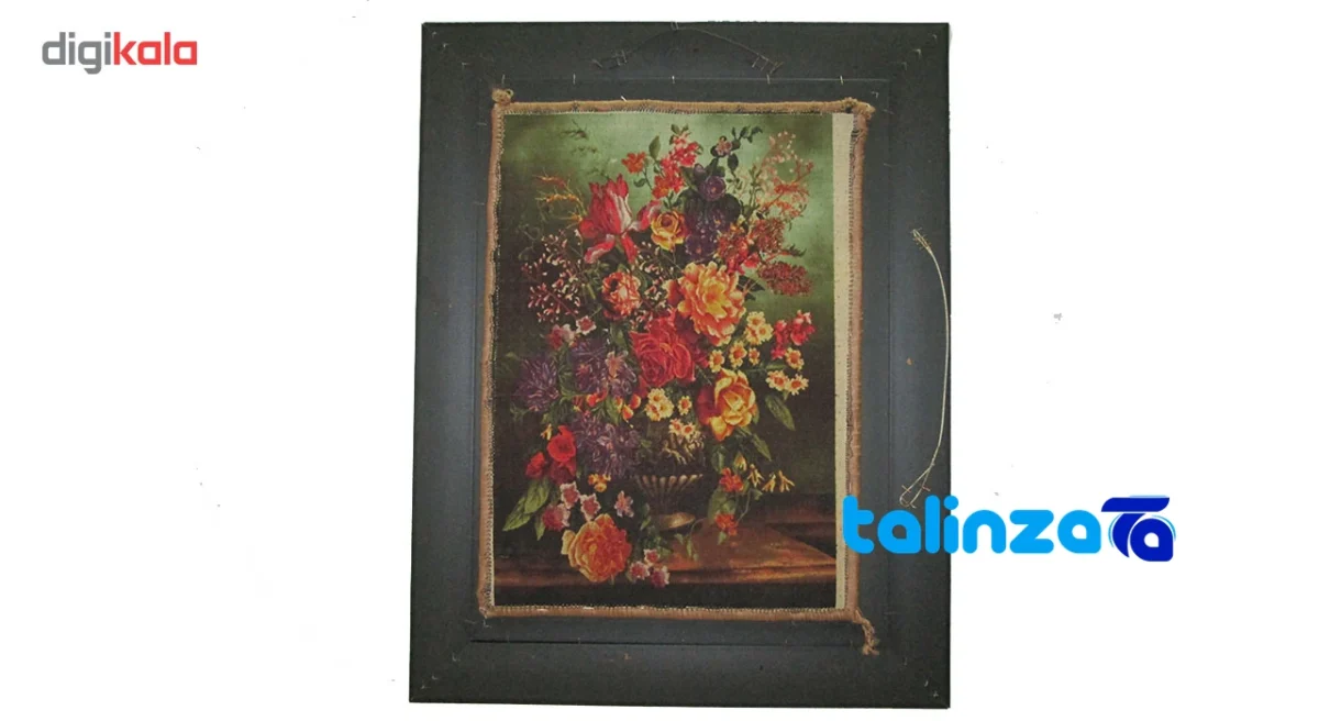 Detail view of Negar Razavi Brand Machine-Woven Tapestry Floral Design pile texture close-up