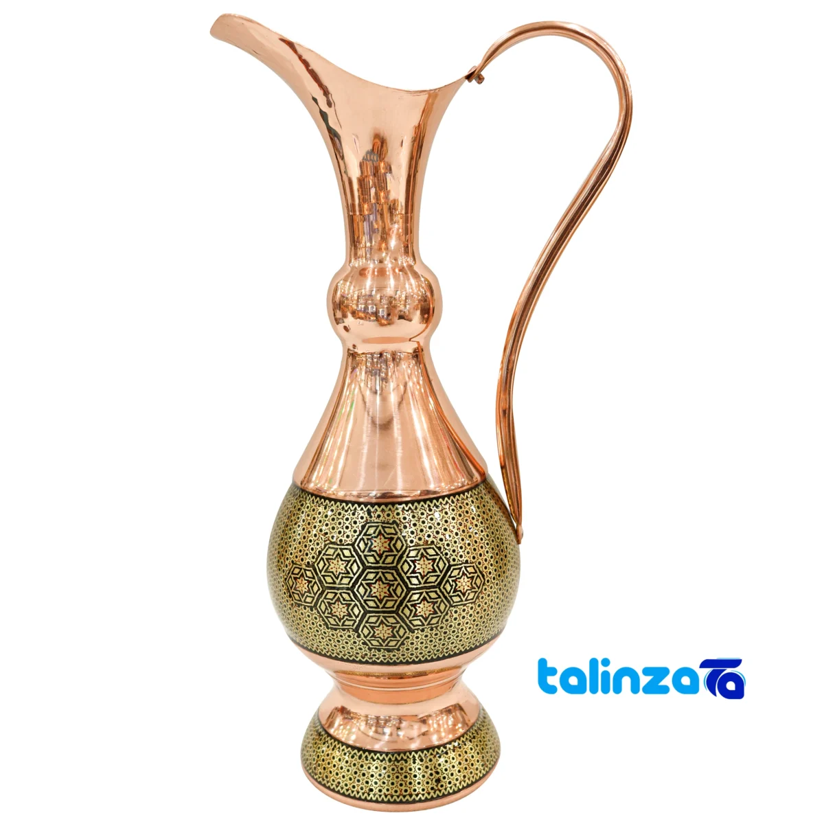 Packaging view of Khatamkari Samovar Set Inlaid 51 x 31 label and
