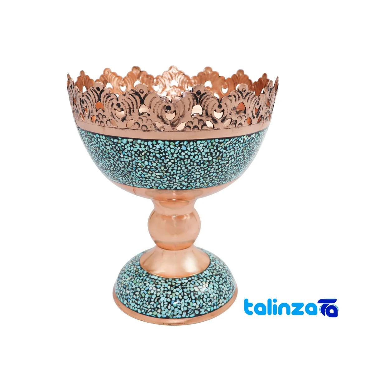 Detail view of Firoozehkoobi Nut Bowl Lab Qalam Set Six Decorative, functional nuts close-up texture