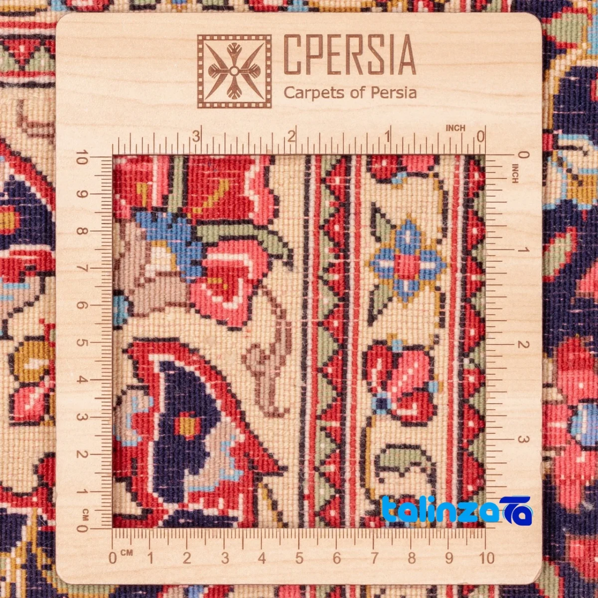 C Persia Handwoven Rug Luxurious Design - Weave close-up showing material and craftsmanship