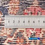 Detail view of Kurdish Handwoven Carpet Antique Design pile texture close-up