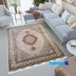 Khou Handwoven Carpet Fish Design material and craftsmanship (Weave close-up)