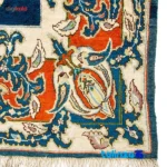 Handwoven Carpet by Farahan - Traditional Floral Design - Top view showing pattern and color tone