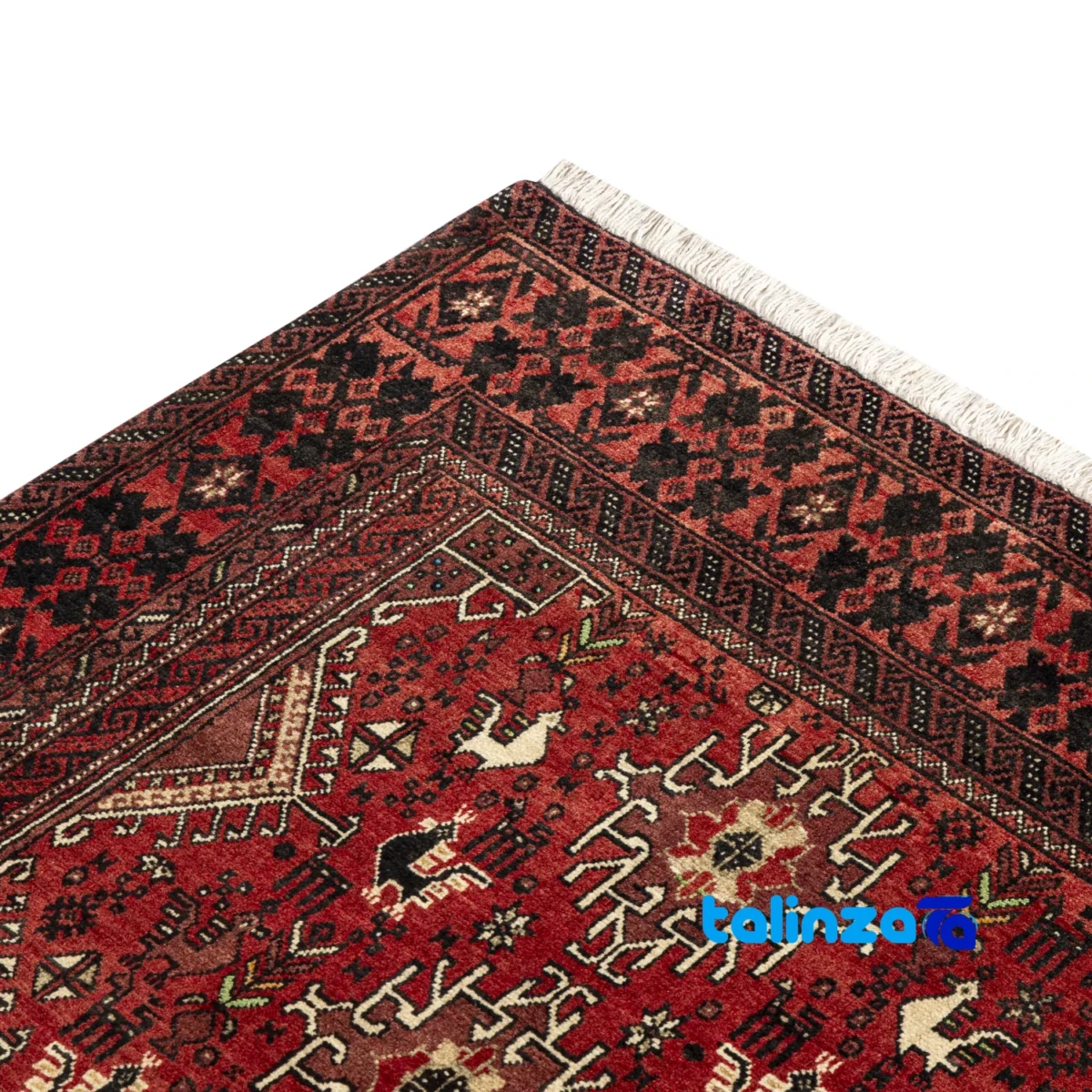 Detail view of Handcrafted Baluch Rug Model 19.34.2793 pile texture close-up