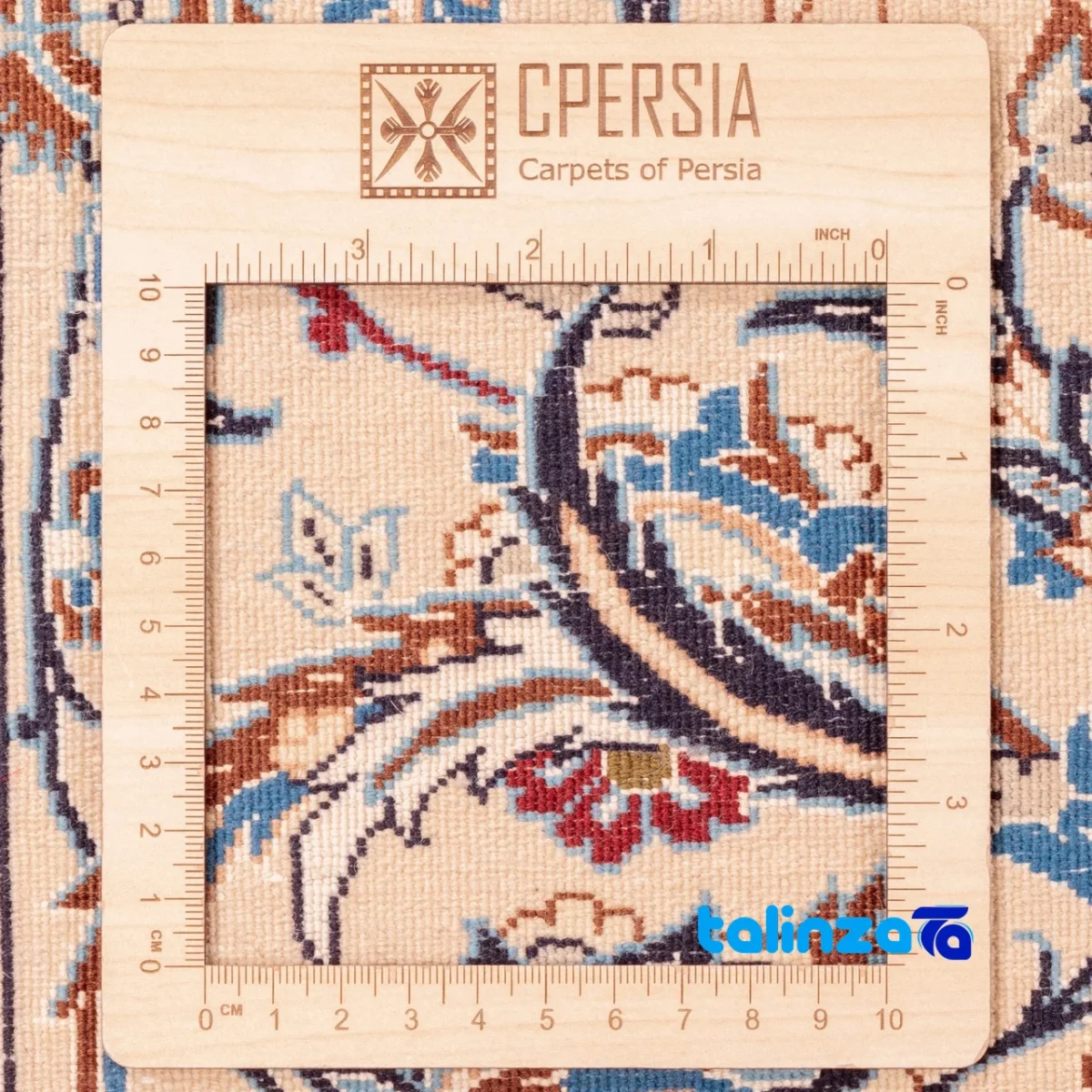 C Persia Handwoven Rug Unique Design pile texture close-up (Detail view)