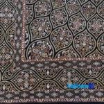 Haj Bagheri Handwoven Carpet Black - Weave close-up showing material and craftsmanship