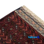 Baloch Handwoven Area Rug - Traditional Design - Detail view showing pile texture close-up