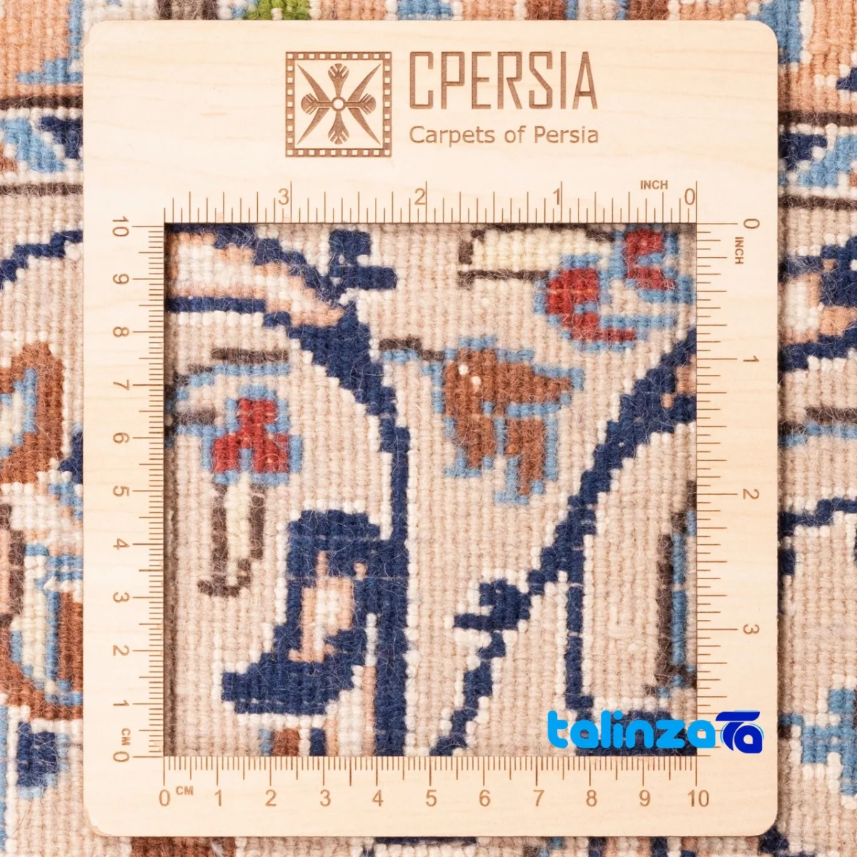 C Persia Handwoven Rug Elegant Design pile texture close-up (Detail view)