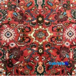 Handwoven Carpet Hamadan Design Beautiful Copper - Detail view showing pile texture close-up
