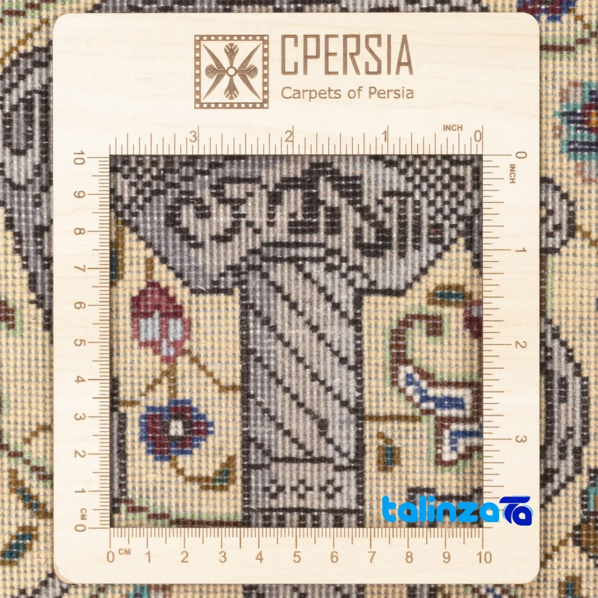 Weave close-up of Cypress Persian Handwoven Rug Stunning Design material and craftsmanship