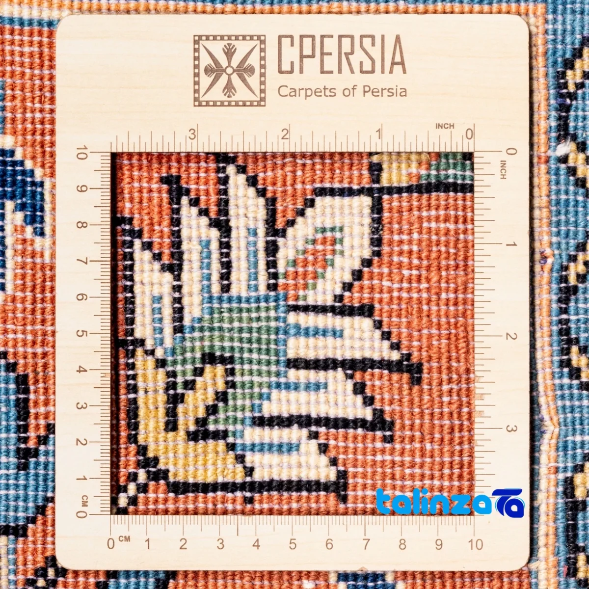 C Persia Handwoven Rug Elegant Design - Weave close-up showing material and craftsmanship