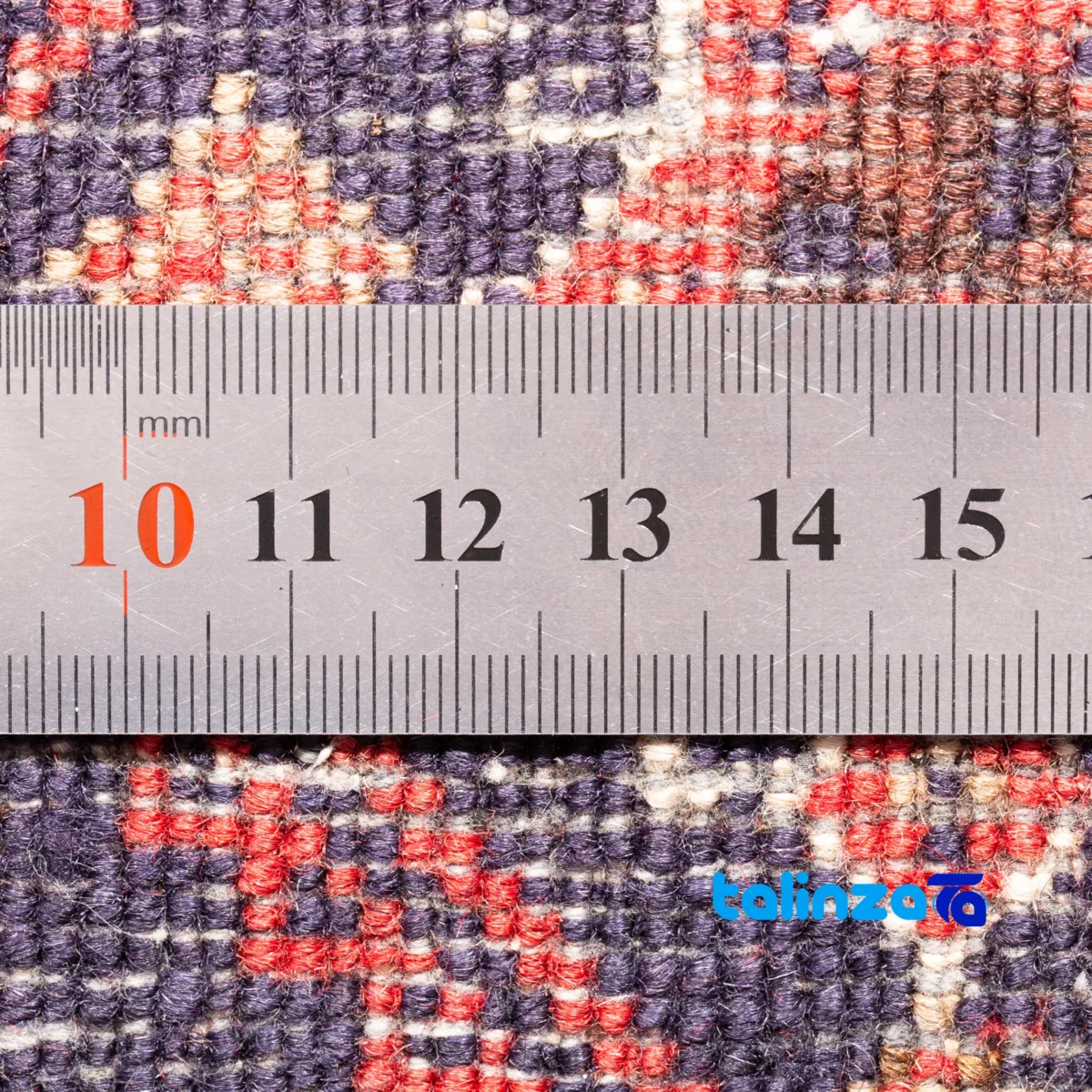 Baloch Handwoven Carpet Unique Design - Detail view showing pile texture close-up