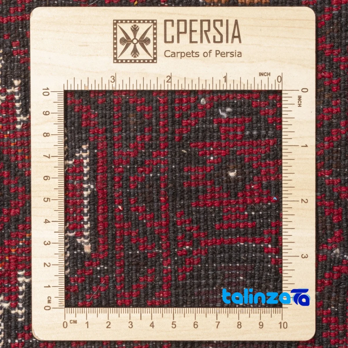 Detail view of Persia Handwoven Rug Elegant Navy Design 179x92x1 cm pile texture close-up