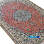 Nain Handwoven Carpet Traditional Design pile texture close-up (Detail view)