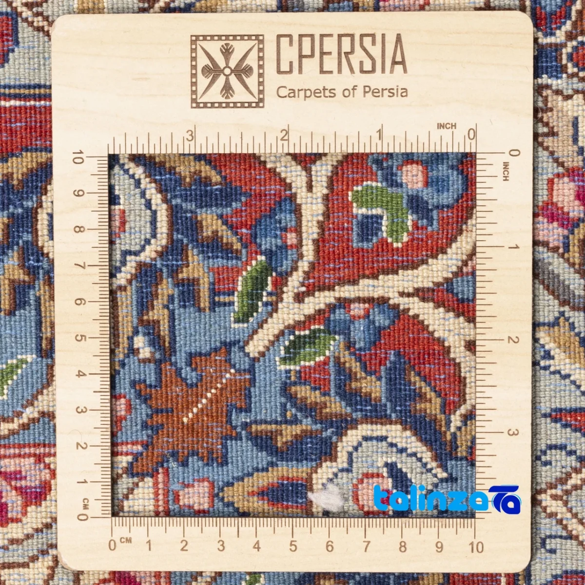 Cypress Persian Handwoven Carpet Elegant Design - Detail view showing pile texture close-up