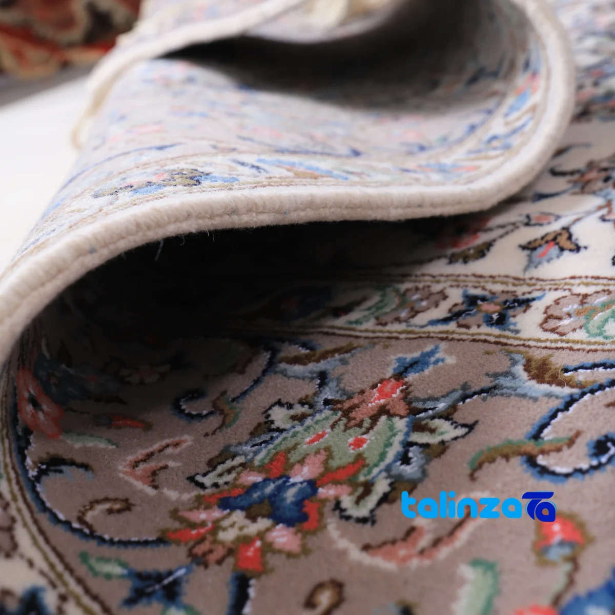 Detail view of Maral Handwoven Rug Design Pattern pile texture close-up