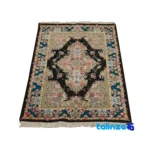 Tabriz Handwoven Carpet Floral Design 150x100 cm - Weave close-up showing material and craftsmanship