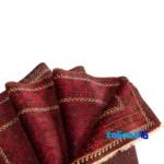 Traditional Handwoven Persian Rug Model Baloch pile texture close-up (Detail view)