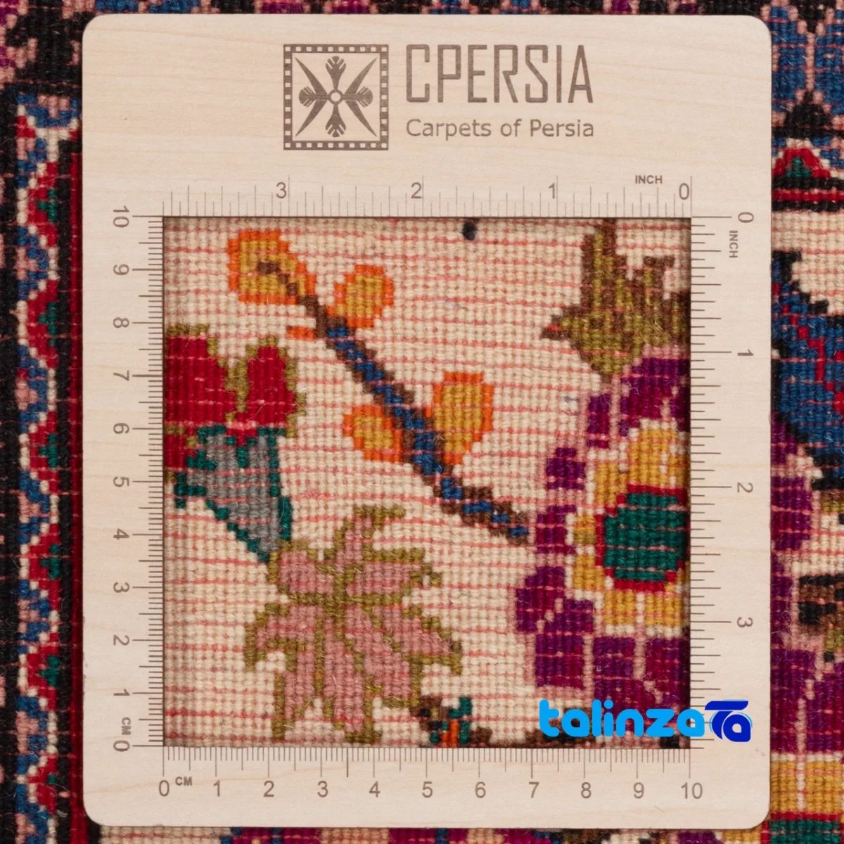 Detail view of Si Persia Handwoven Rug Elegant Design pile texture close-up