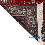 Abadeh Handwoven Rug Red Traditional Design - Detail view showing pile texture close-up