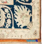 Handwoven Persian Carpet - Traditional Design - Detail view showing pile texture close-up