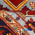 Si Persia Handwoven Carpet Luxurious Burgundy Design material and craftsmanship (Weave close-up)